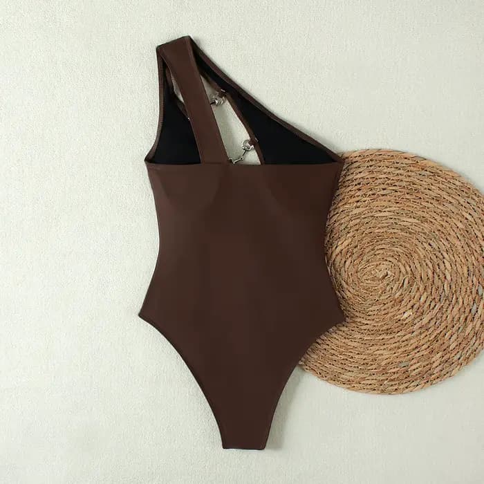 Maillot de bain une pièce sexy asymétrique 2025 pour femme