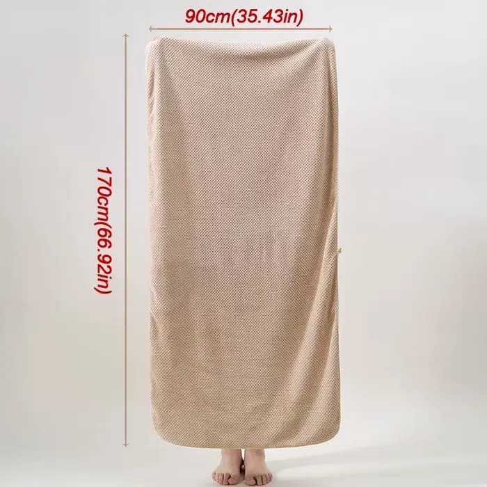 Serviette de bain en velours corail épais de haute qualité
