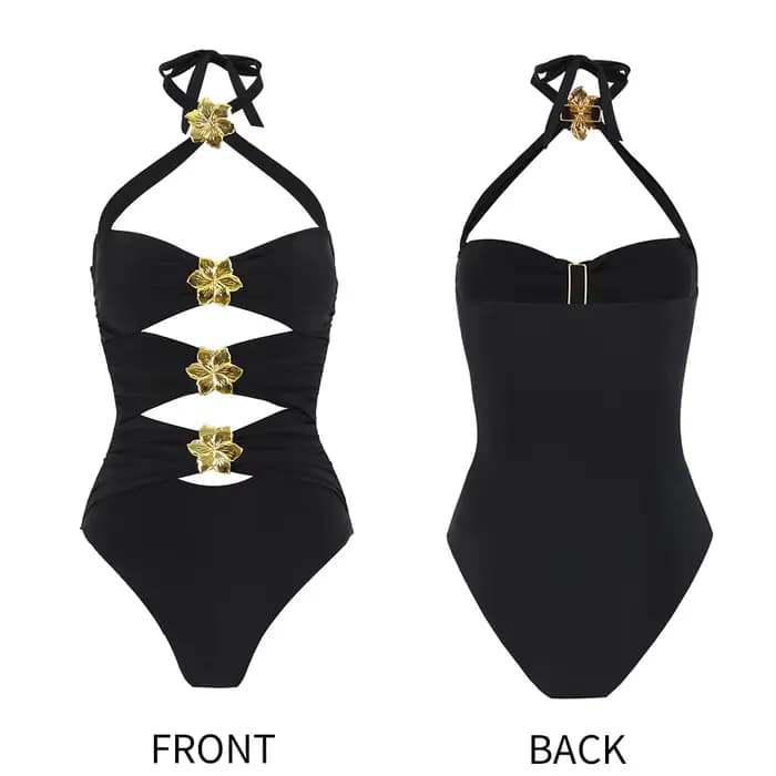 Maillot de bain une pièce à fleurs pour femmes