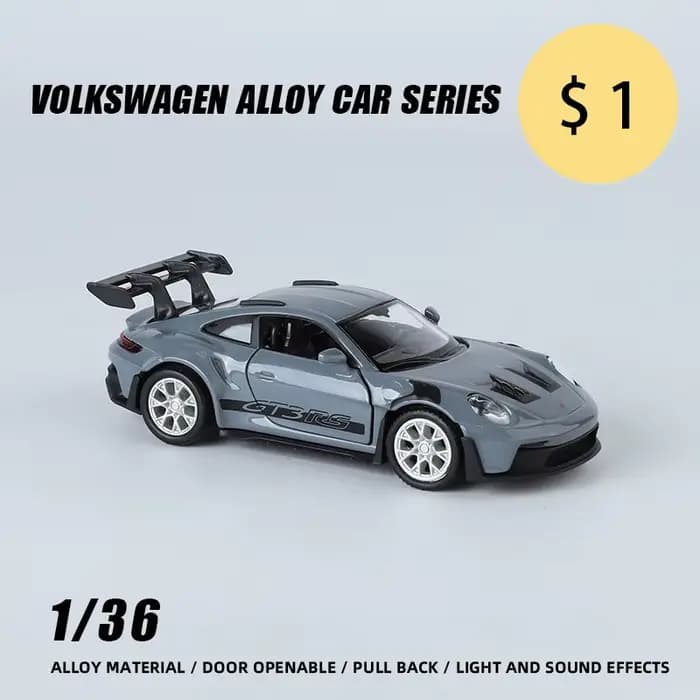 1:36 Porsche 911 GT3 RS véhicules de sport en métal Supercar Fast Furious une pièce voiture jouet garçon moulé sous pression Auto modèle cadeau roue chaude tirer