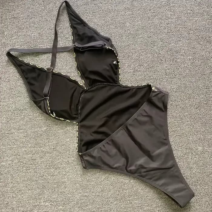 Femmes vêtements de plage maillot de bain Sexy nouveau imprimé doré une pièce