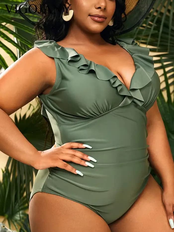 Verge Maillot de bain une pièce grande taille pour femme
