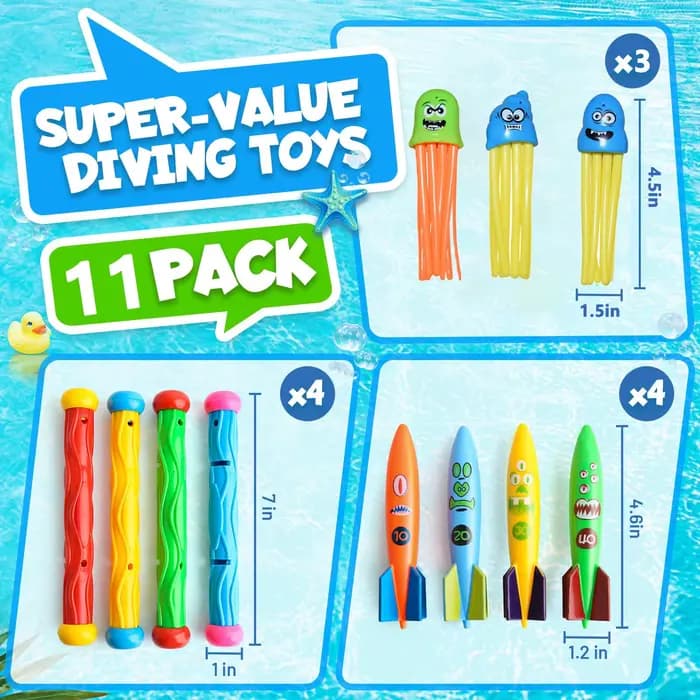 Jouets de piscine de plongée pour enfants, jeux de piscine amusants d'été, jouets coulants d'eau, fermeture respiratoire, entraînement, lancer d'eau, jouet sous-marin