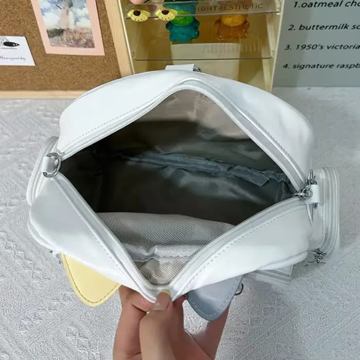 Sacs à dos Y2K Cat Ita pour femmes, sacs à bandoulière en PU, poche transparente pour filles mignonnes, esthétique initiée, coréen, Japon, Kawaii, mode