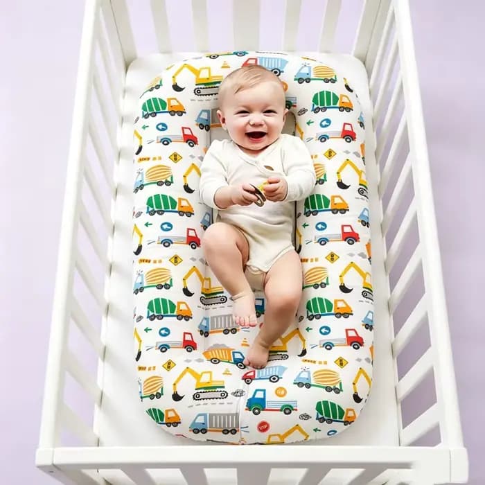 Transat et nid douillet pour bébé de 0 à 24 mois, nid pour bébé en coton respirant supervisé pour nouveau-né, transat pour nourrisson
