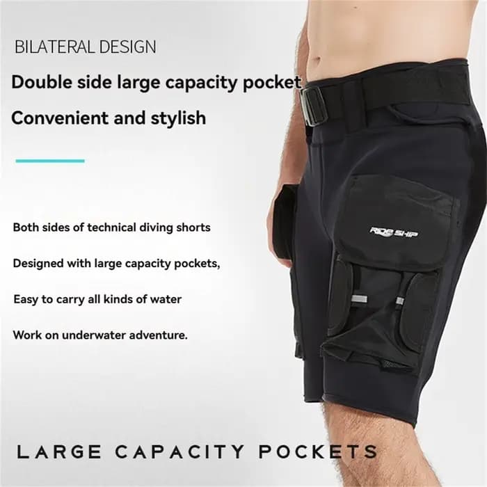 Short de plongée technique en néoprène 3MM pour hommes et femmes