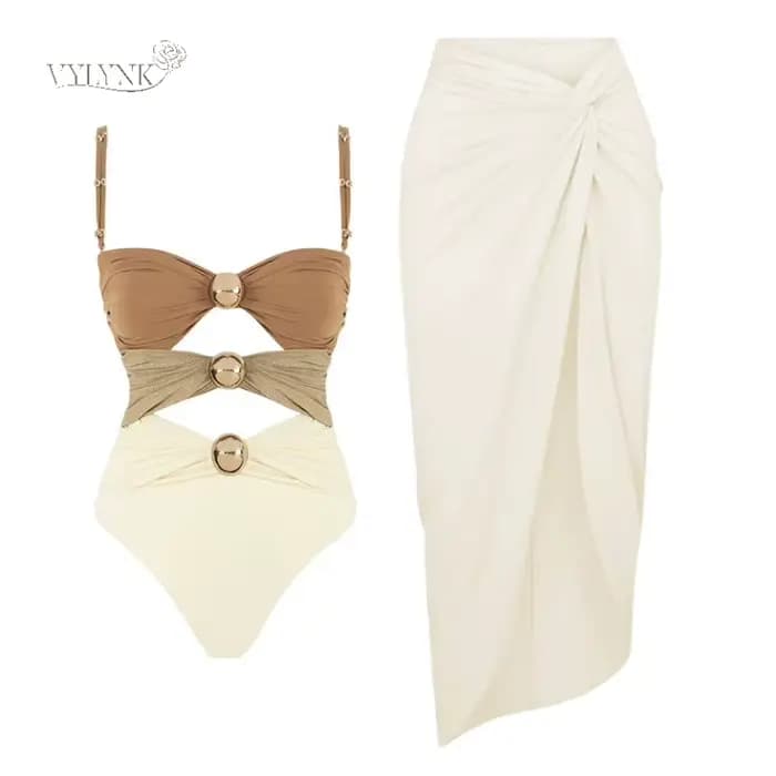 Maillot de bain une pièce et jupe