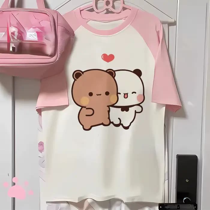 Bubu Dudu t-shirt fille Pastel respirant rétro Punk chemise colorée femmes Pastel hip hop Grunge harajuku
