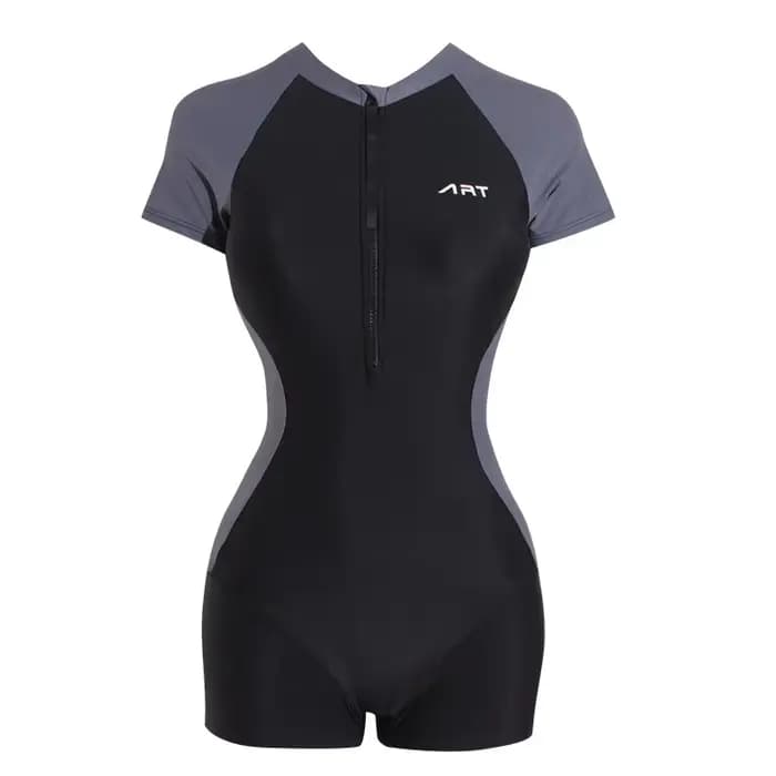 Maillot de bain une pièce à manches courtes pour femmes