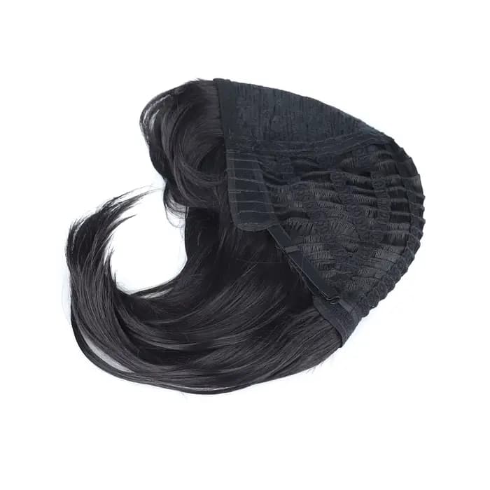 Perruque mulet pour hommes, postiche synthétique bouclée et permanente unisexe des années 80, postiche synthétique noire et brune pour cosplay, fête et usage quotidien