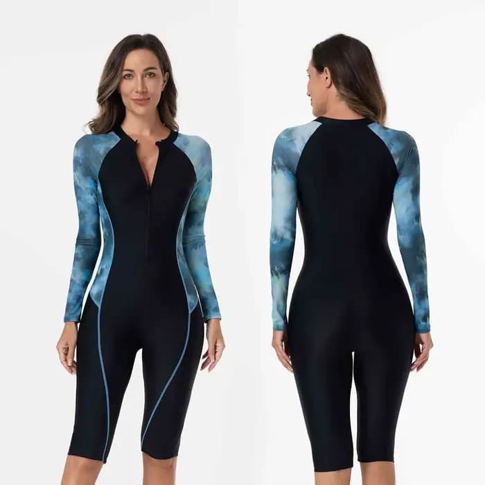 Femmes maillot de bain avec manches femme une pièce maillot de bain été maillots de bain maillot de bain femme maillot de bain complet Surf Costume