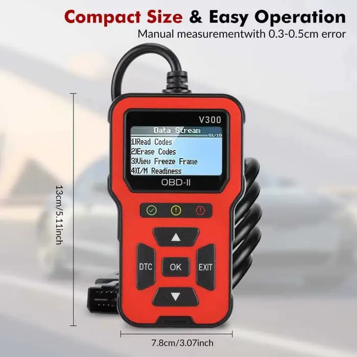 Lecteur de code OBD V300, outil de diagnostic automobile avec écran couleur, scanner automatique pour voitures, lecteur de code, vérification du voyant du moteur, scanner OBD2