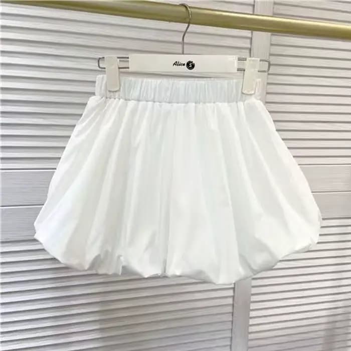 Short femme été 2025 nouveau blanc mode coréenne Harajuku ballon jupe courte