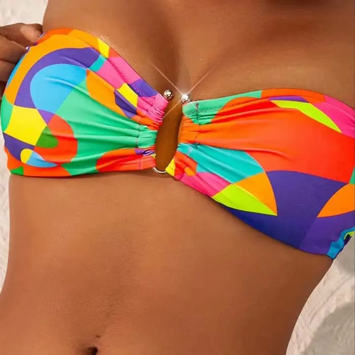ZTVitality Sexy imprimé Bikini ensemble 2025 nouveauté soutien-gorge rembourré sans bretelles maillot de bain femmes