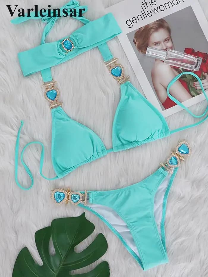 Maillot de bain deux pièces en biscuits pour femmes