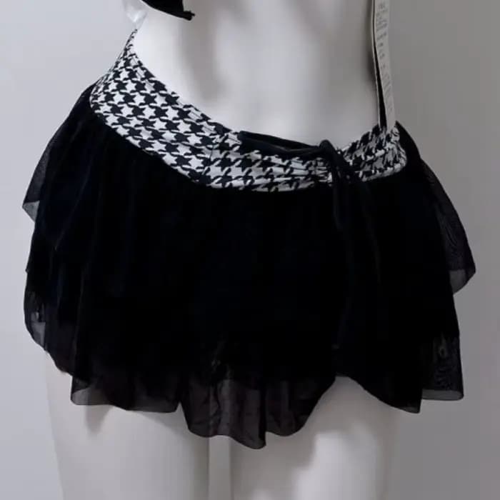 Ensemble de bikini gothique vintage noir Spice Girls pour femmes
