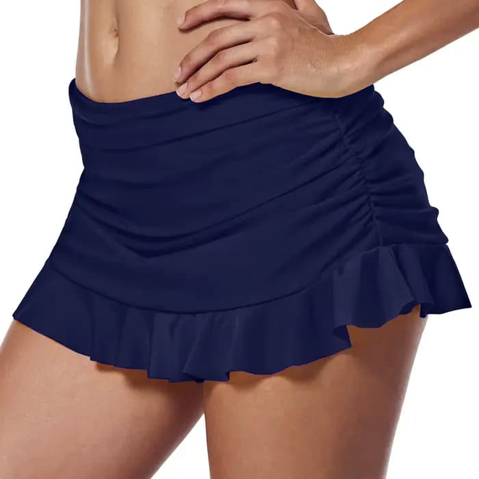 Jupe de bain taille haute pliable pour femmes