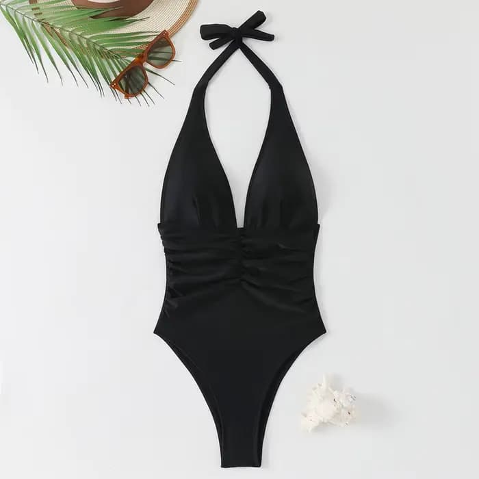 Nouveau Maillot de Bain Une Pièce Femme 2026 – Col V Amincissant