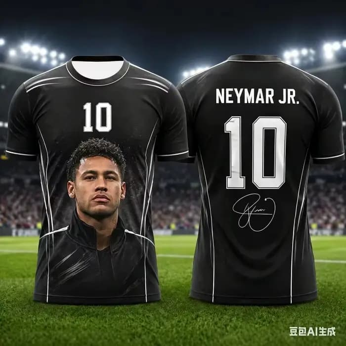 Neymar Jr. # 10 Maillots de football de l'équipe nationale du Brésil, T-shirt jaune et vert à manches courtes pour hommes et femmes, streetwear pour fans de football