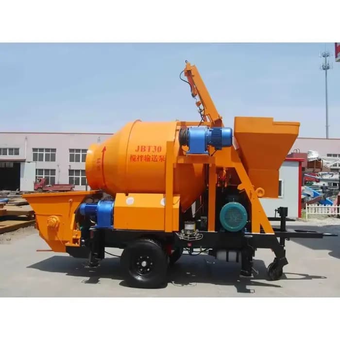 Pompe à béton mobile intégrée diesel avec moteur et composants essentiels, prix compétitif, personnalisable, à vendre