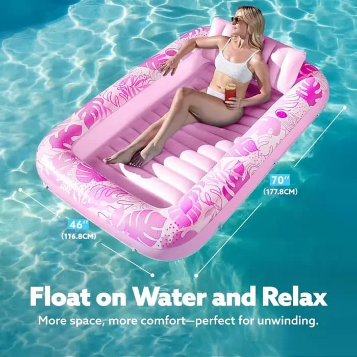Bain de bronzage gonflable pour adultes, grand lit de bronzage gonflable, lit d'eau gonflable, piscine de repos 177X116cm