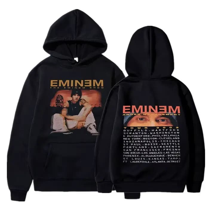 Eminem Anger Management Tour 2002 sweat à capuche Vintage Harajuku drôle Rick sweats à manches longues hommes femmes pull mode