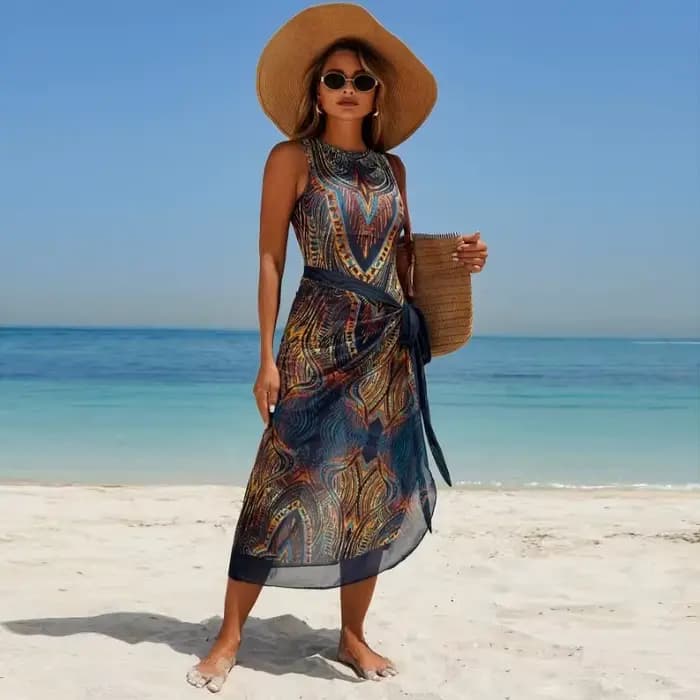 Maillot de bain une pièce transparent UPF50