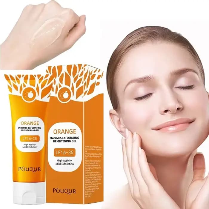 Gel exfoliant pour le visage Orange, 100g, pour une hydratation en profondeur, nettoyage des pores, gommage doux pour le visage, Gel nettoyant pour le corps, dissolvant de peau morte