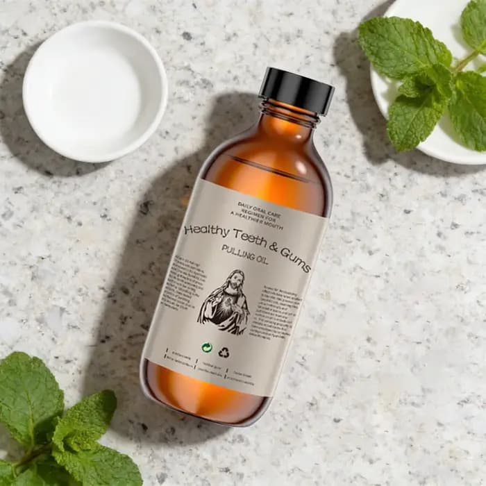 Bain de bouche à l'huile de coco 113g – Haleine fraîche, huiles essentielles naturelles, élimination des odeurs, blanchiment, soin buccal, prévention des caries