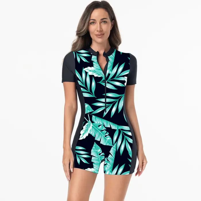 Maillot de bain une pièce imprimé amincissant, combinaison de surf transfrontalière pour femmes, vêtements de natation, séchage rapide, haute élasticité, Polyester