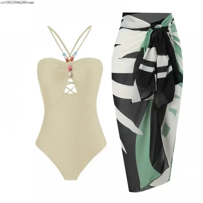 2 pièces une épaule maillot de bain Sexy femmes Bikini 2025 découpé maillots de bain solide rouge maillot de bain femme Biquini body tenues de plage