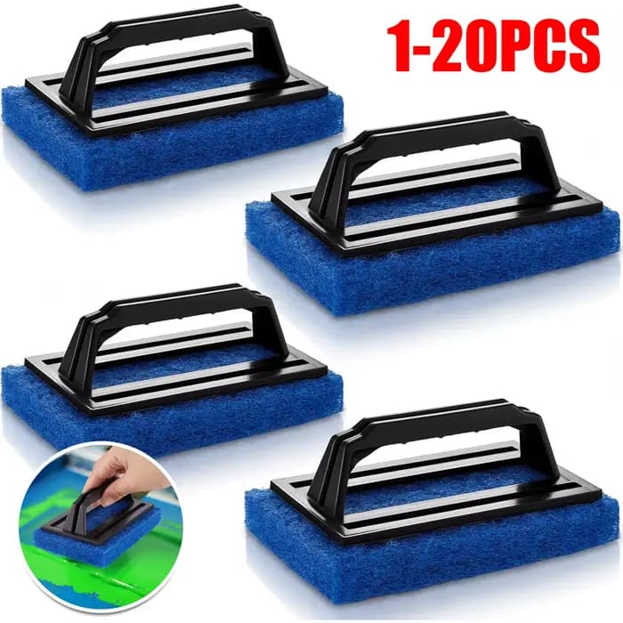 Brosse éponge de nettoyage pour jacuzzi et piscine, accessoire de nettoyage de lignes avec poignée, outil de salle de bain épaissi pour le nettoyage