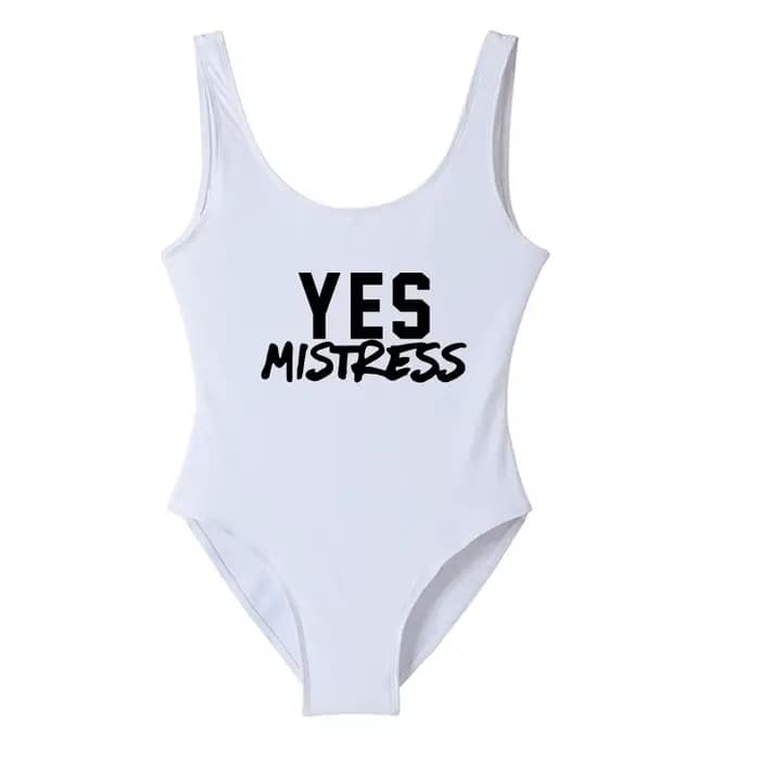 YES MISTRESS-Maillot de bain une pièce pour femmes, tenue sexy, drôle, dos nu, monokini, mignon, badpak, trempée