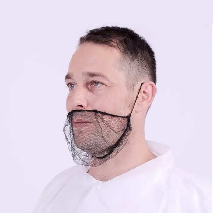 Filets de protection de barbe de poulet pour hommes, 100 pièces, protège-barbe respirants, nylon élastique, boucle unique, bandana facial, outil de coiffage