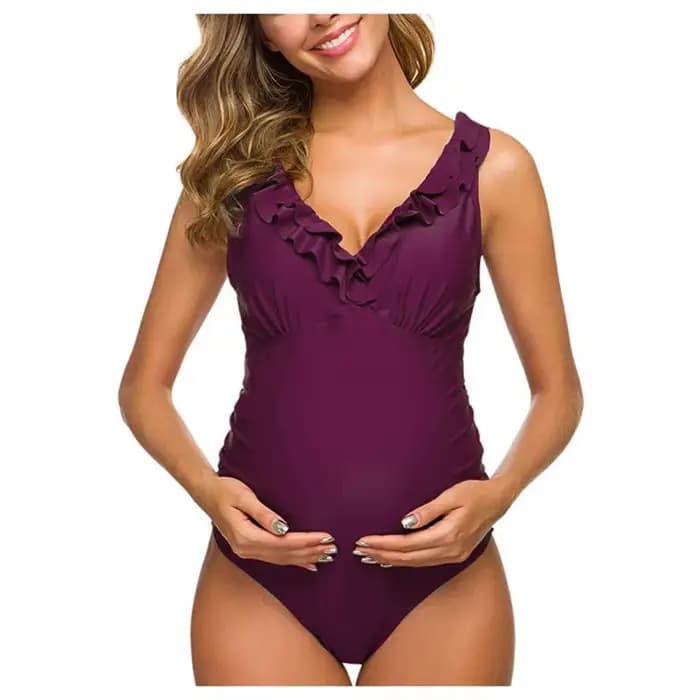 Femmes maternité maillots de bain enceinte une pièce maillot