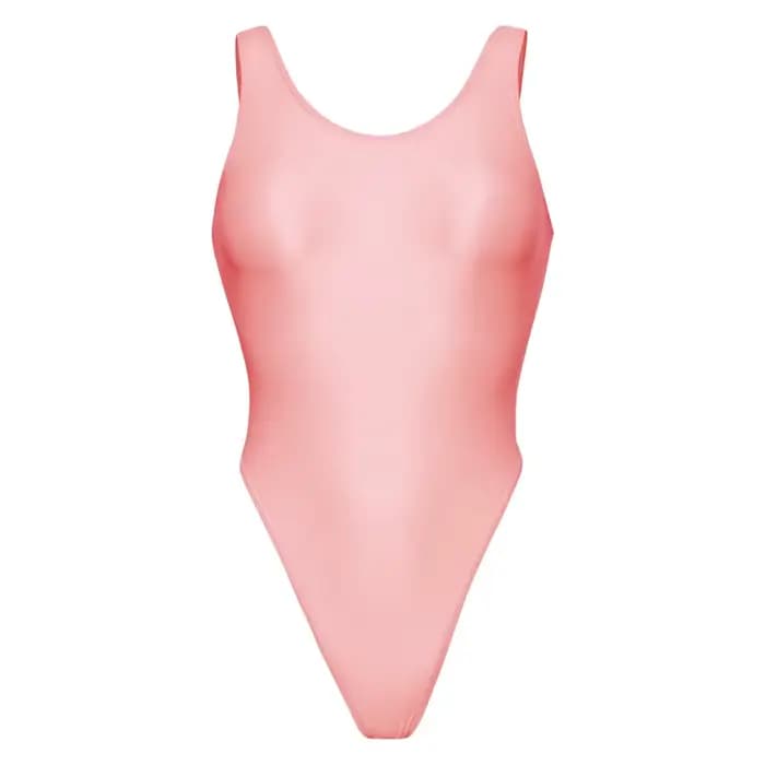 Femmes Sexy soie haute élastique plage maillots de bain sans manches en forme de T Fitness combinaison Triangle compétition collants une pièce maillots de bain