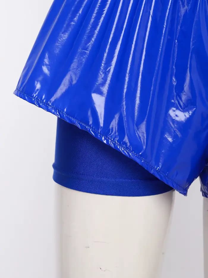 Shorts de bain imperméables pour femmes, taille haute, coupe ample, brillants, double couche, pour festivals, clubs et soirées