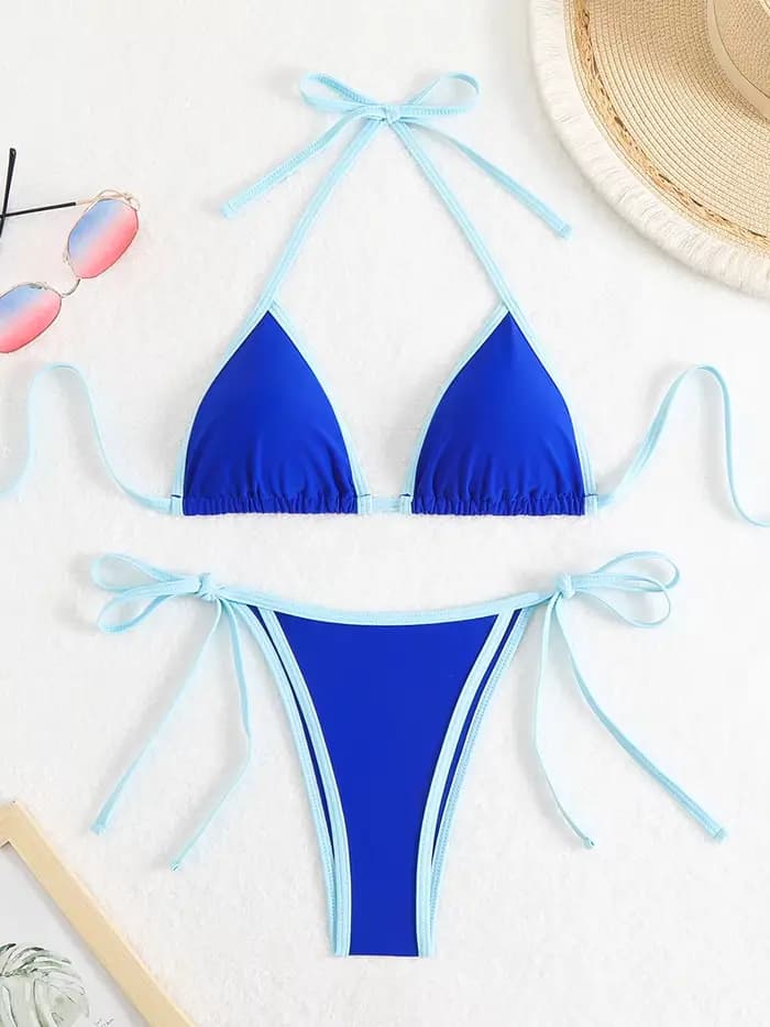 Bikinis ensemble Micro Sexy string femmes Bikini 2025Swimsuit licou maillot de bain pour femme Triangle