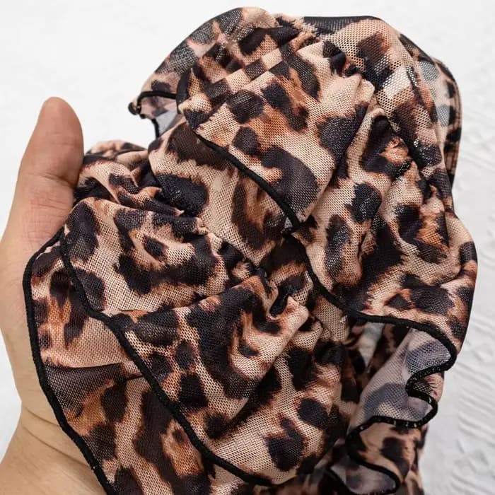 Nouvel ensemble bikini imprimé léopard 3 pièces