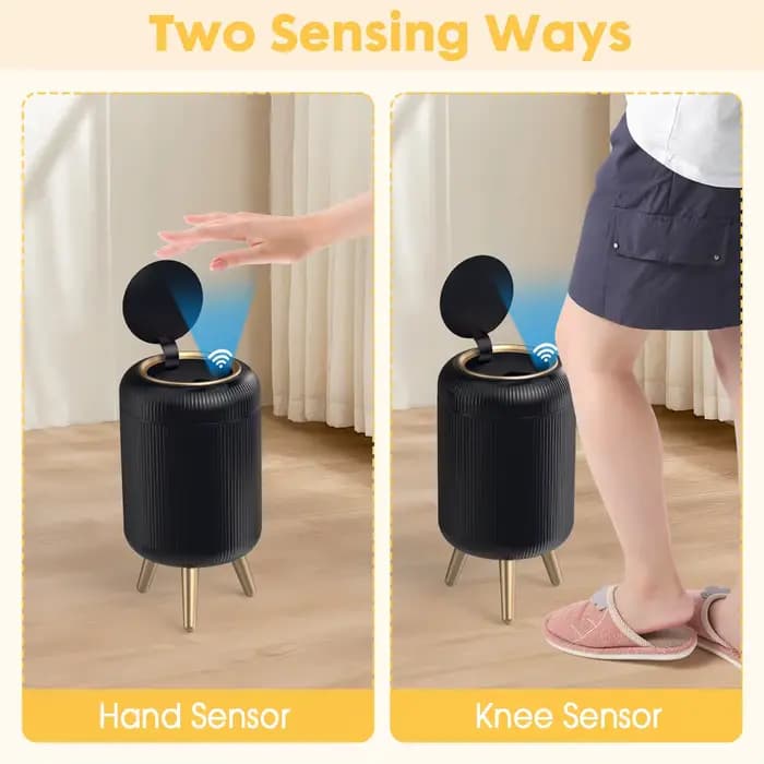 Nouvelle poubelle de salle de bain automatique sans contact 2026, corbeille à déchets avec pieds amovibles pour cuisine, bureau, toilettes, chambre