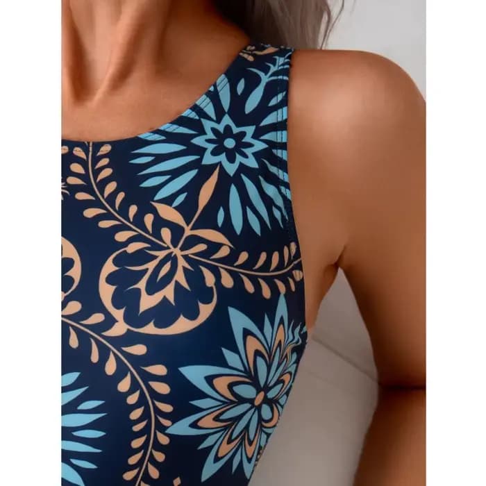 Maillot de bain une pièce imprimé rétro