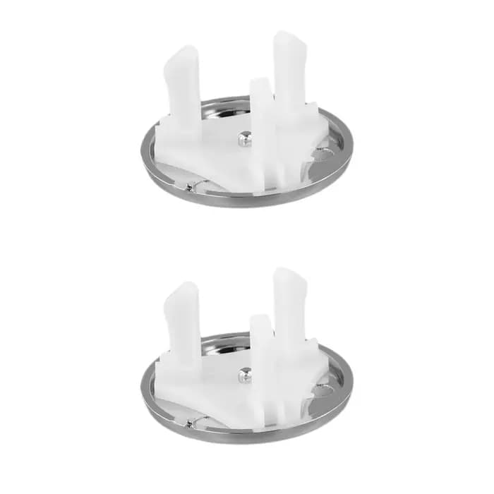 Couvercle de remplacement pour trou de débordement de lavabo de salle de bains, 2 pièces, garniture ronde chromée conçue pour les trous de débordement d'évier Standard de 22mm 24mm