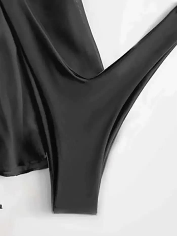 Ensemble de 4 bikinis string 2026 pour femmes avec haut et robe, maillot de bain noir, maillot de bain halter pour femme, vêtements de plage, maillot de bain, tenue de bain d'été