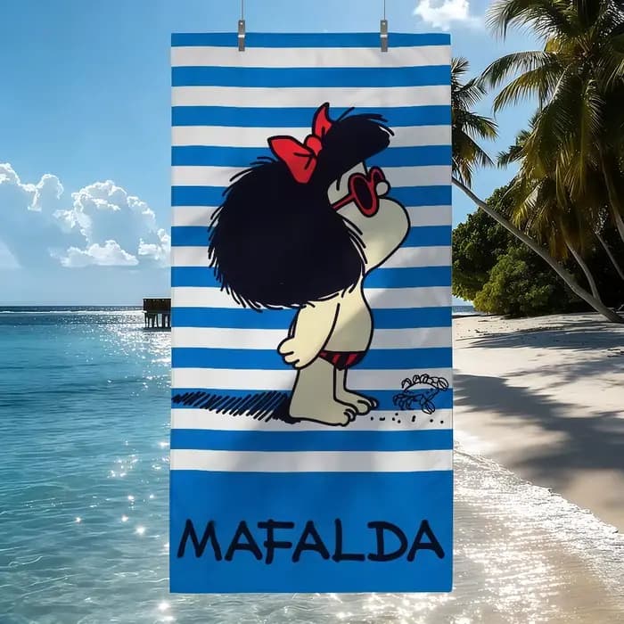 Serviette Mafalda pour la plage