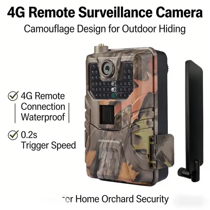 Caméra de chasse 4G 120MP 4K avec application, diffusion en direct 4K, service cloud GRATUIT, pièges photo pour la chasse, caméras de surveillance de la faune, vision nocturne HC900PRO