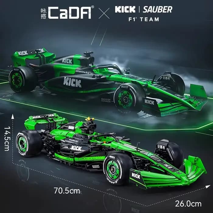 Cada 1:8 MOC Sauber F1 Team C44 formule-1 F1 voiture de course numéro 24 blocs de construction de voiture de sport ville coup de pied voiture briques jouets cadeau