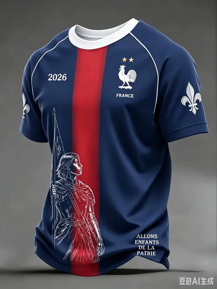 Nouveau Maillot de Foot France Édition Limitée 2026 Unisexe Coq Gaulique Séchage Rapide en Mesh Haut d'Entraînement Sportif à Manches Courtes