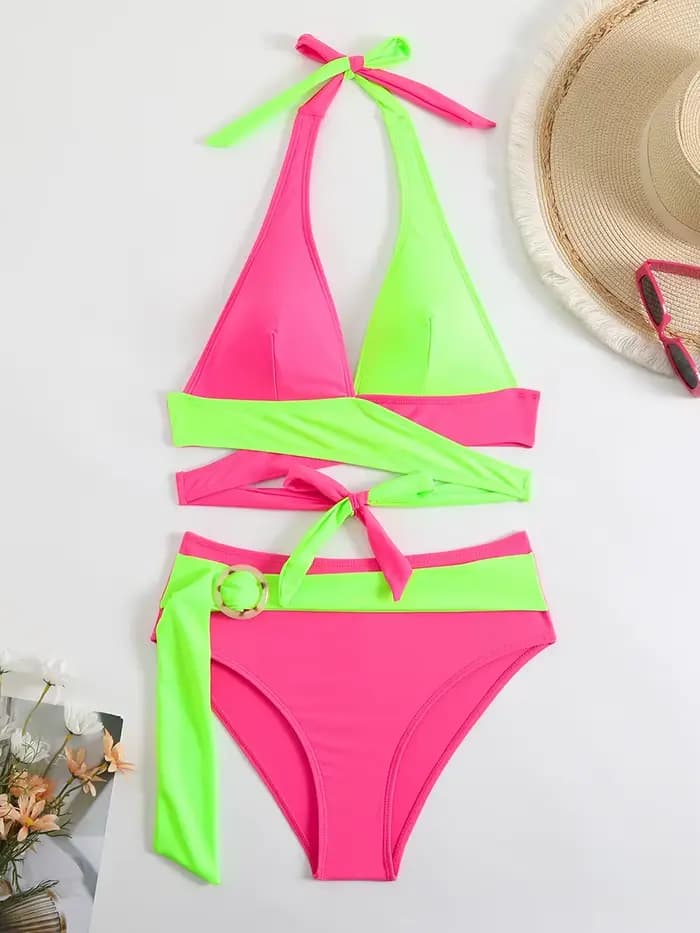 Maillot de bain sexy croisé pour femmes