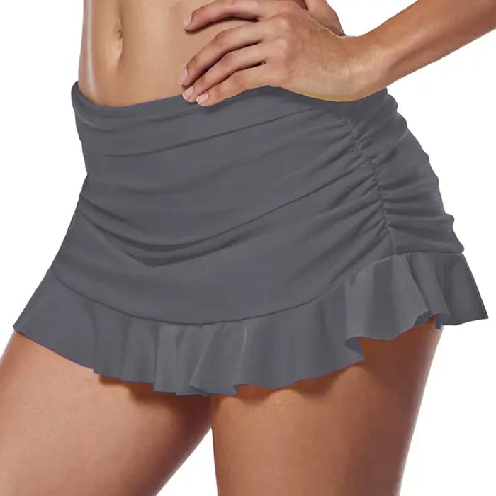 Jupe de bain taille haute pliable pour femmes