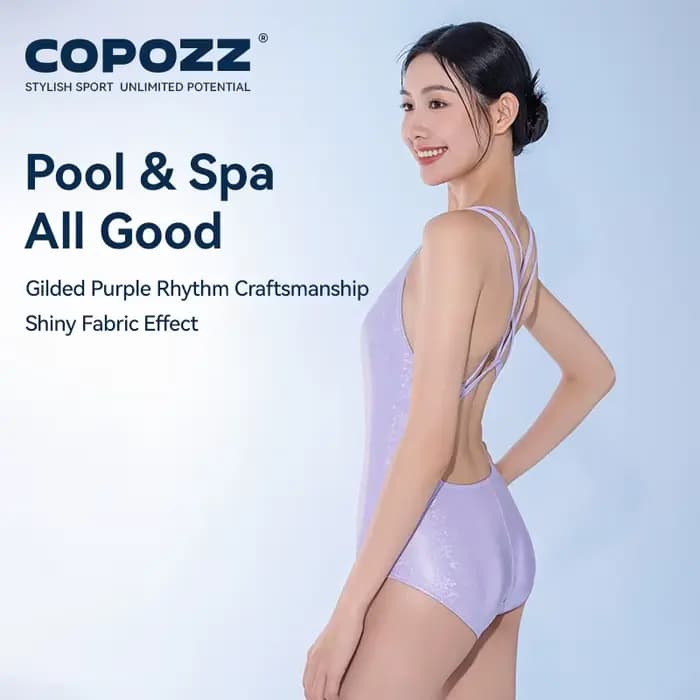 COPOZZ femme nouveau maillot de bain une pièce solide plage sans manches évider col en V été
